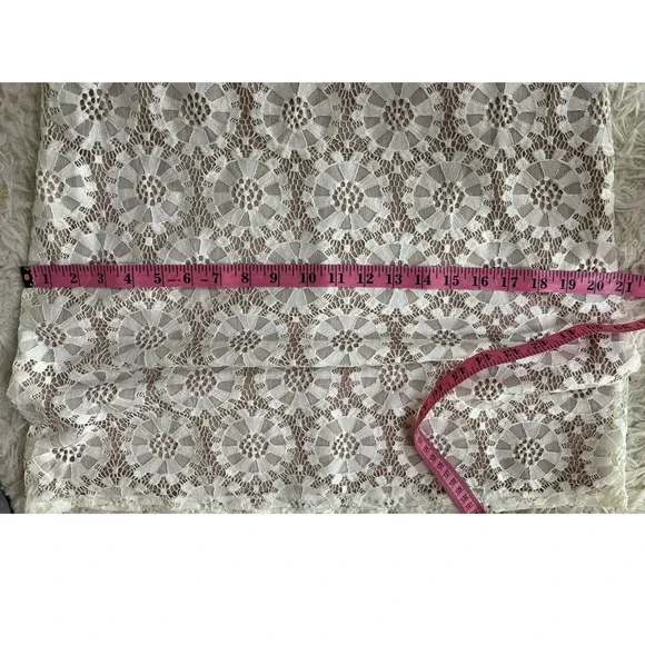 Vince Camuto Womens Size 12 White Lace Nude Lined Sheath Dress #0416 - Picture 12 of 12